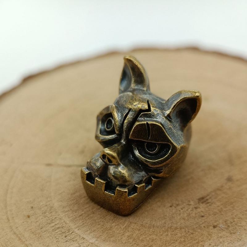 Edc Carry Kit - Manik-manik Kepala Bulldog dari Kuningan, Aksesoris