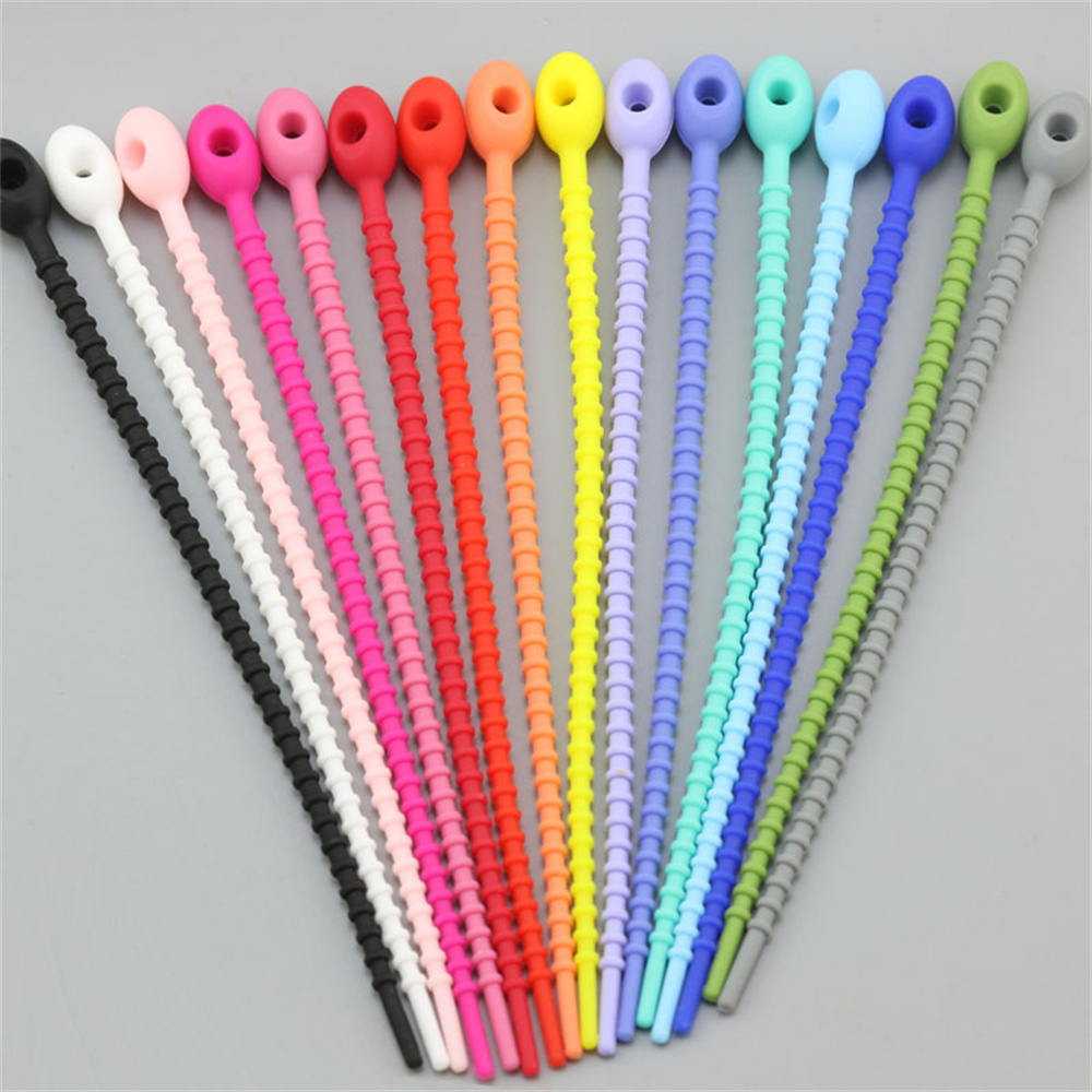 Gear Tie Reusable - 10 Buah/Lot Pengikat Kabel Silikon Multi
