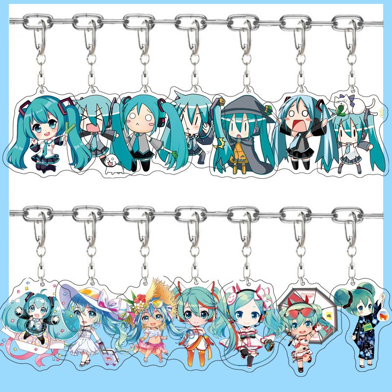 Carabiner Keychain - Hatsune Miku Anime Akrilik Figur Lucu