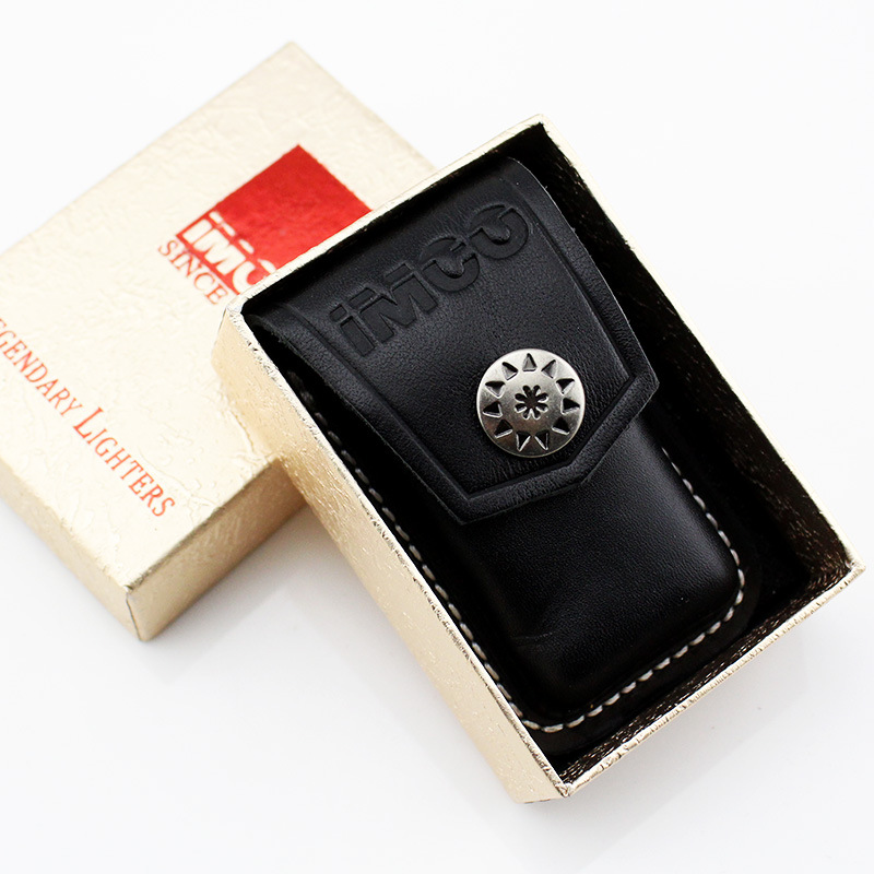 Lighter Insert Zippo - Kotak Pemantik Kulit Asli Cerutu Hitam