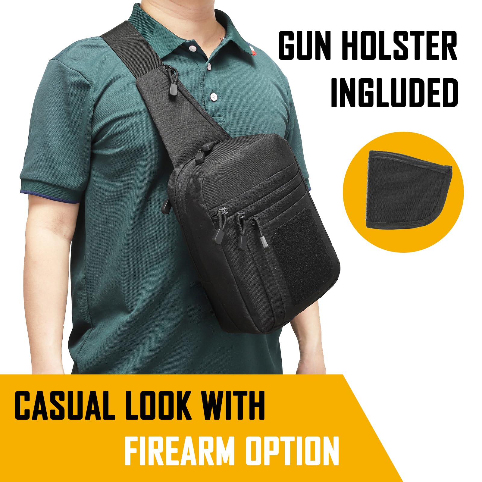 Edc Carry Bag - Tas Selempang Tersembunyi untuk Pria, Tas