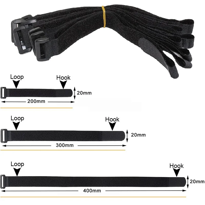 5/10 buah kait dan Loop yang d - Gear Tie Reusable ulasan dan harga