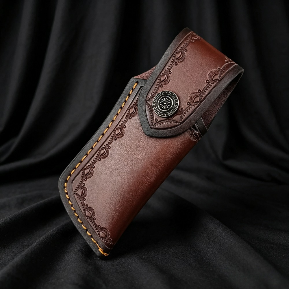 Sarung Pisau Kulit Asli Embos  - Leather Edc. Carry Pouch ulasan dan harga
